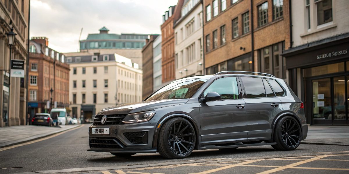 A modified new vw tiguan with aggressive body kit (3)